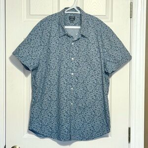 J. Crew Men's Flex Washed Short Sleeve Button Down Shirt Classic Fit XL